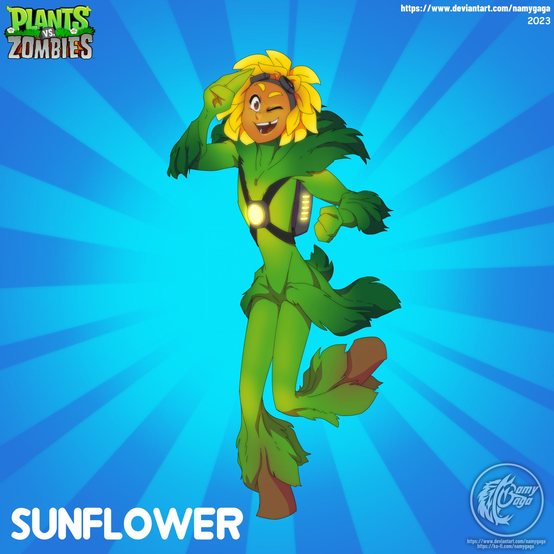 Sunflower - PvZ2 Fanart by HyperspacialArtist -- Fur Affinity [dot] net