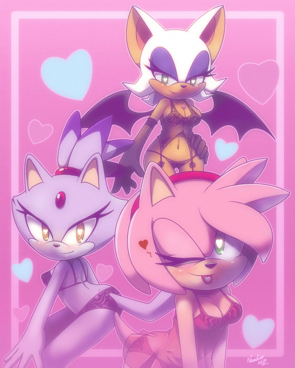 Hey, Happy Valentine's Day, Amy!” Sonic x Amy Art