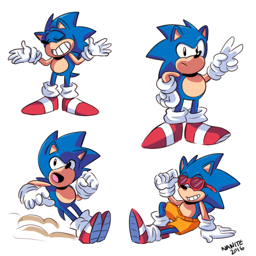 Classic Sonic's alt Victory pose - Comic Studio