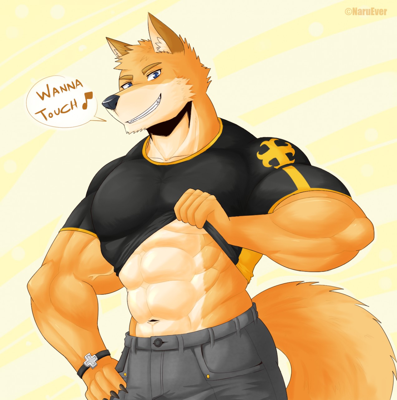 Six Pack Male Wolf Furry