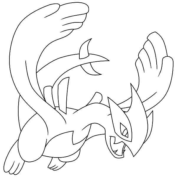 Sombra Lugia para colorir