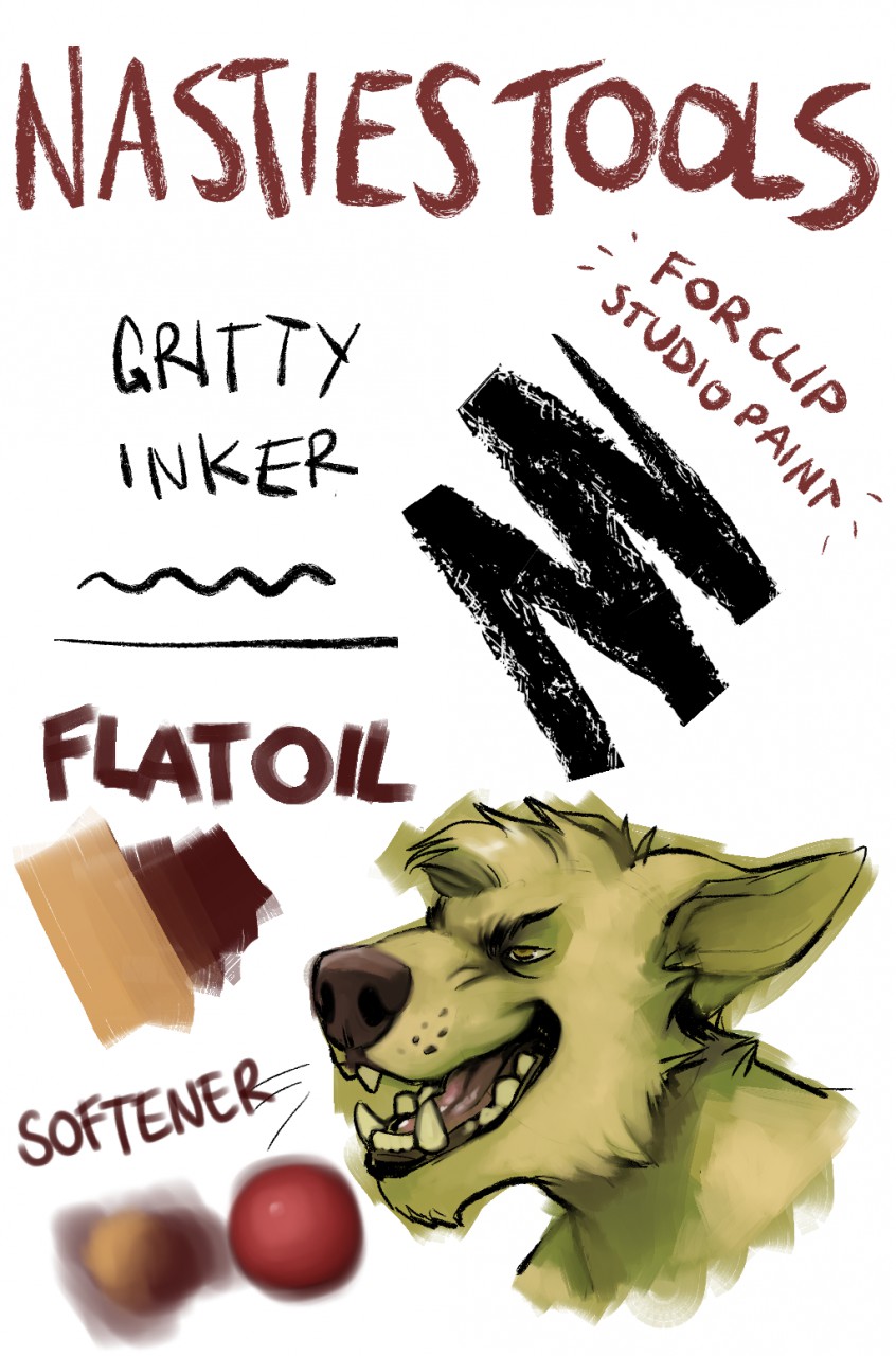 my CLIP STUDIO PAINT brushes (free download) by nastyspook -- Fur
