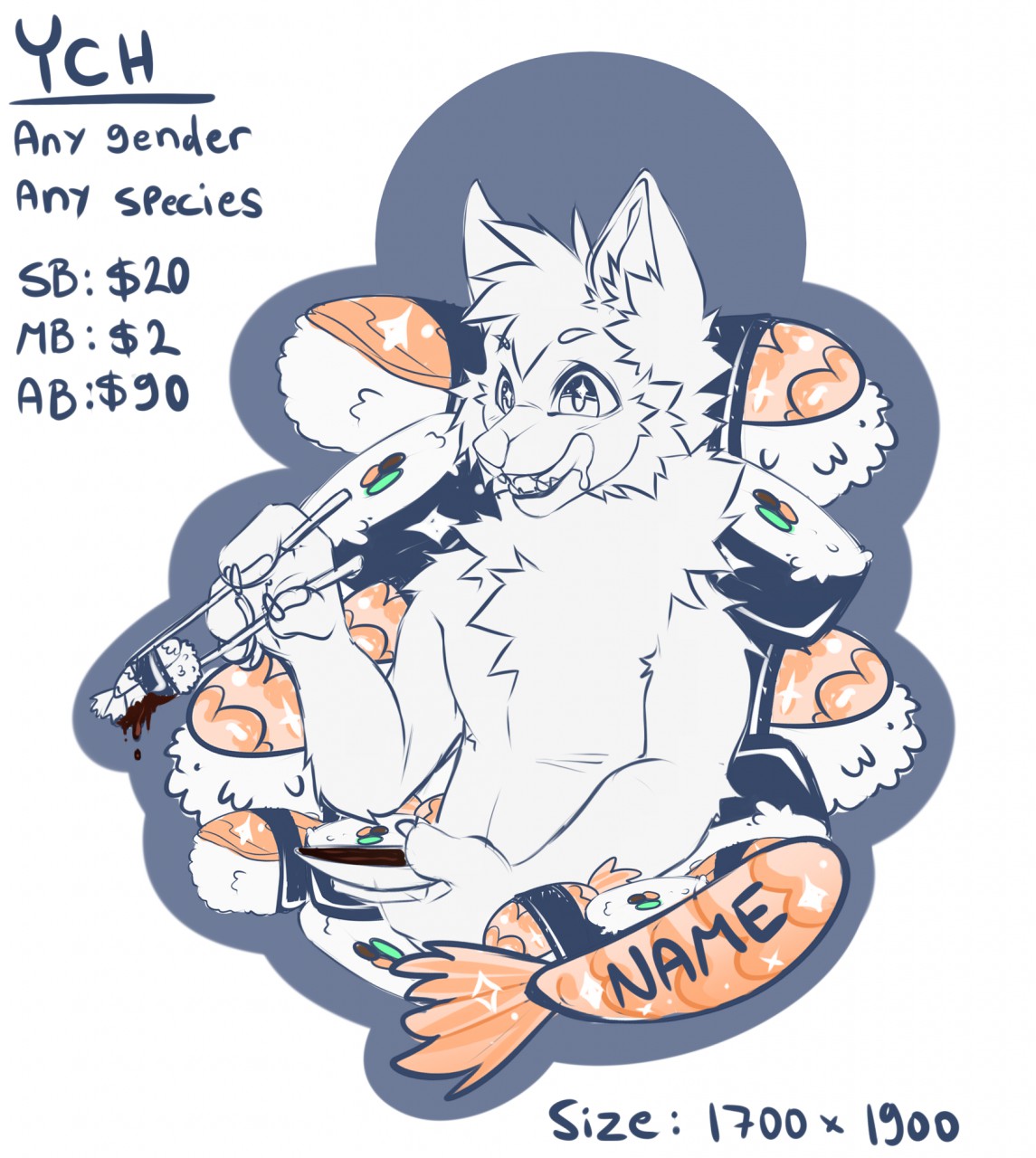 Furry ych badge high quality