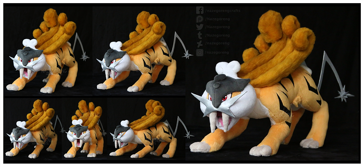 Shiny Raikou Custom Plush By Nazegoreng Fur Affinity Dot Net