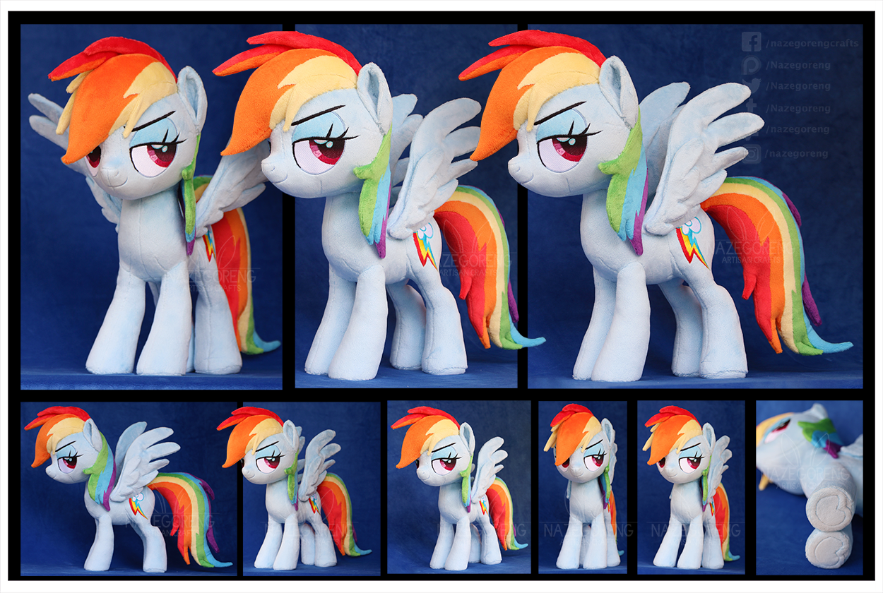 Movie Style Rainbowdash custom plush by Nazegoreng Fur Affinity