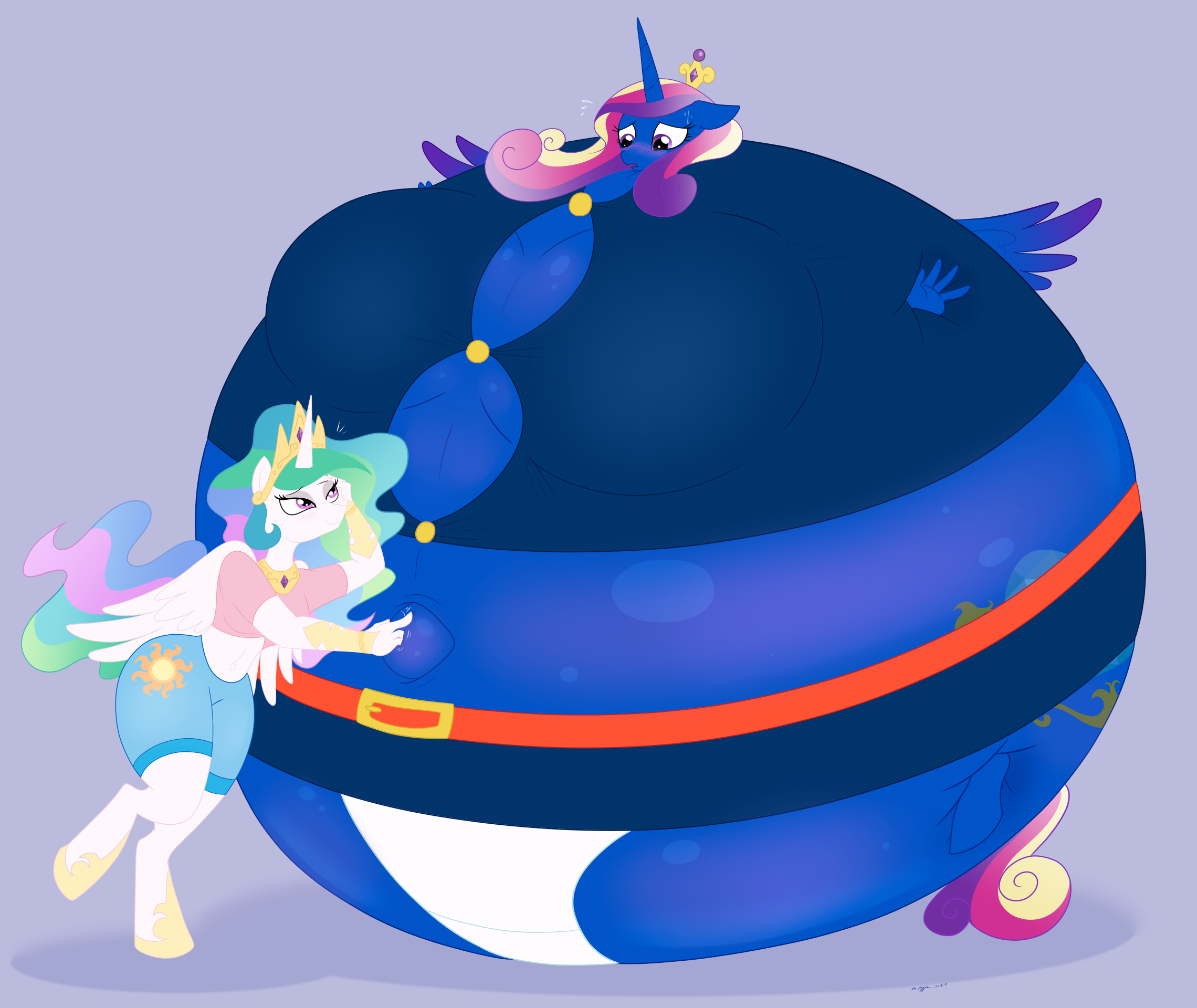 Inflation princess. Принцесса Blueberry inflation. Пони Blueberry inflation. MLP Celestia inflation. МЛП inflation Каденс.