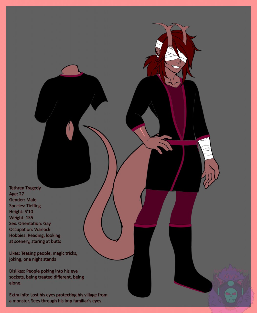 SFW ref of Tethren Tragedy clothed by NecromancerNyx -- Fur Affinity [dot]  net