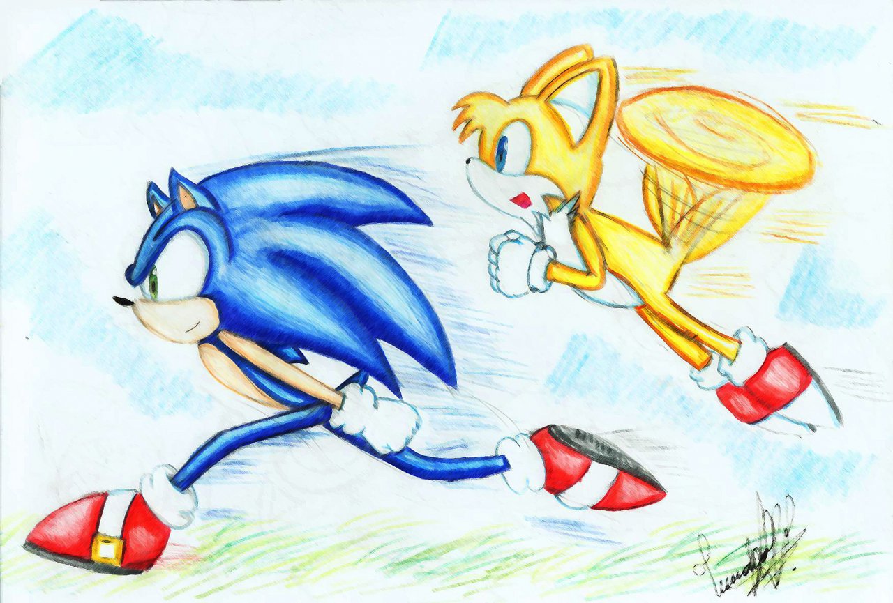 Classic Sonic and Tails by BSonirachi -- Fur Affinity [dot] net