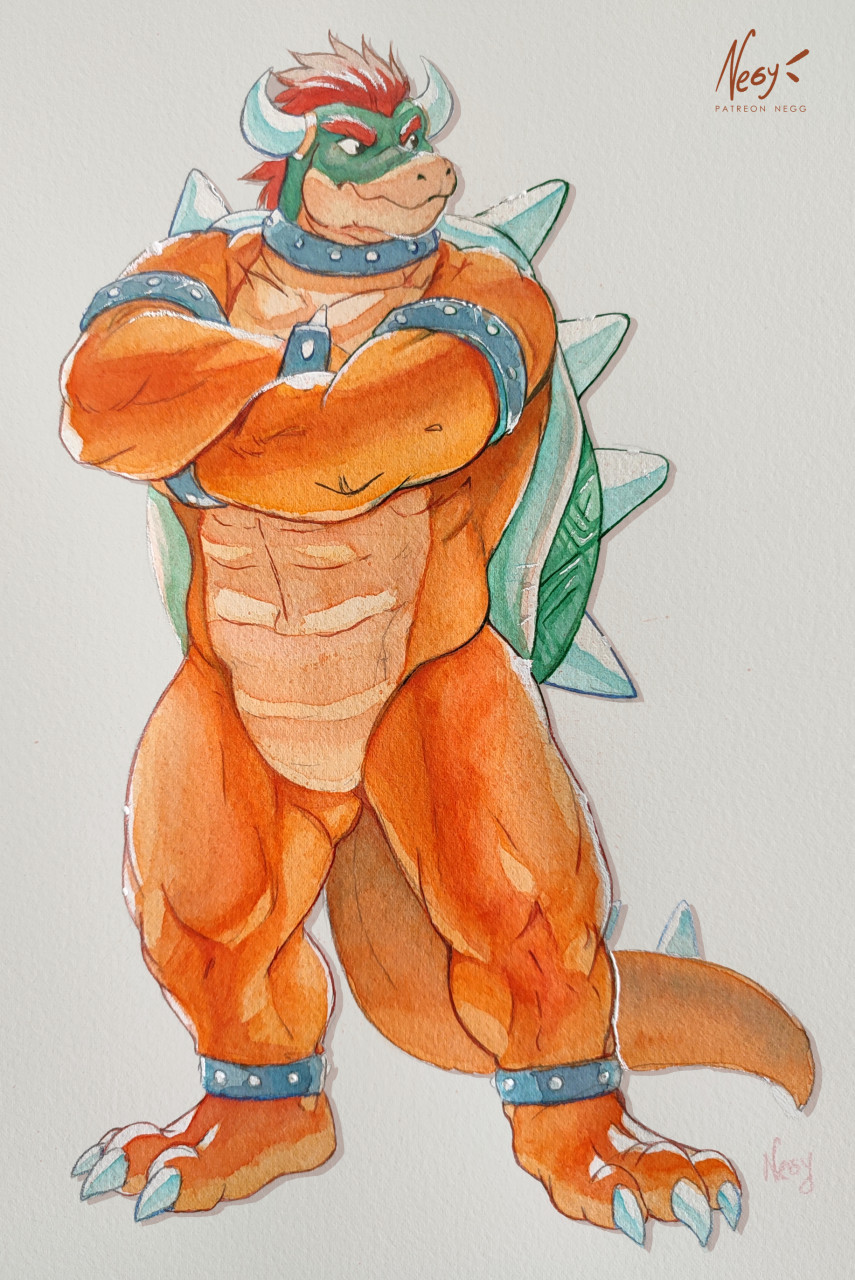 Bowser in watercolor -sold- by Negger -- Fur Affinity [dot] net