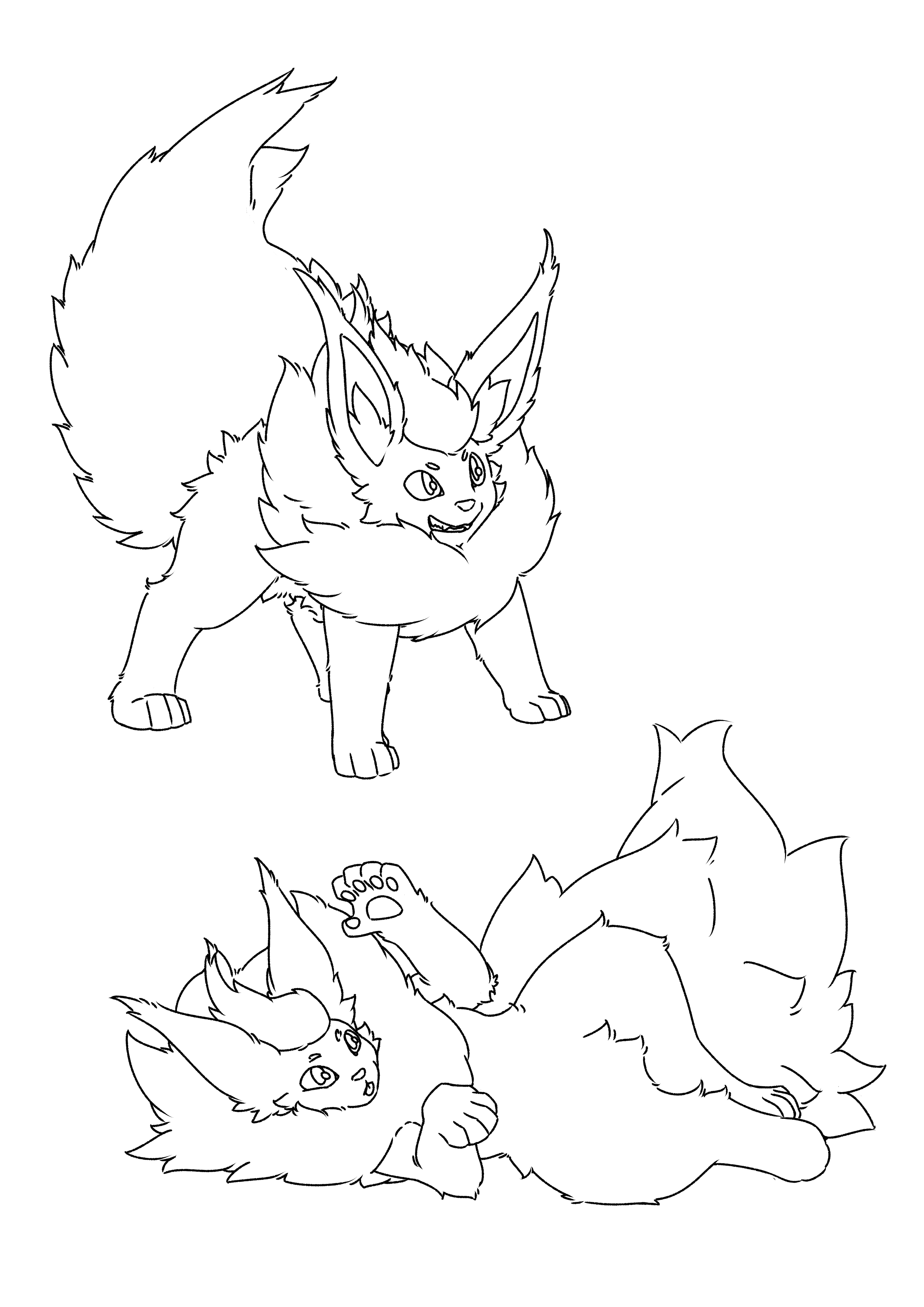 Flareon Jojo Pose by Demont -- Fur Affinity [dot] net