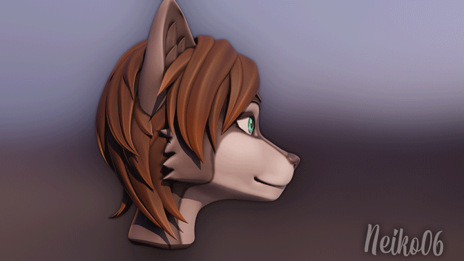 3d furry character GIF turnaround by neiko06 -- Fur Affinity [dot] net