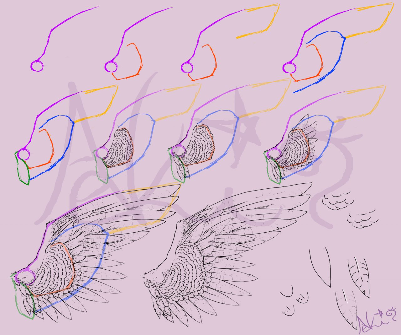 Bird wing sketch by LemonSnail611 on DeviantArt