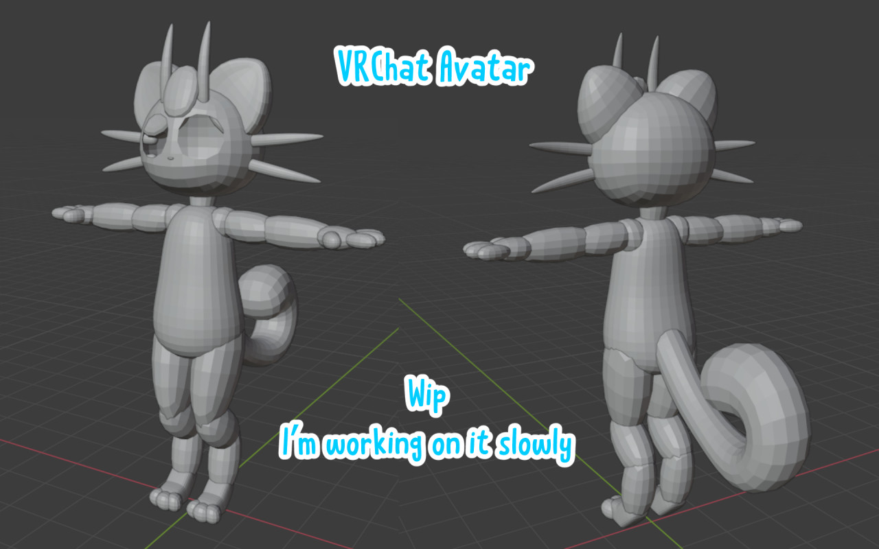 A Wip of a VRChat Avatar uwu by NekoStudios -- Fur Affinity [dot] net