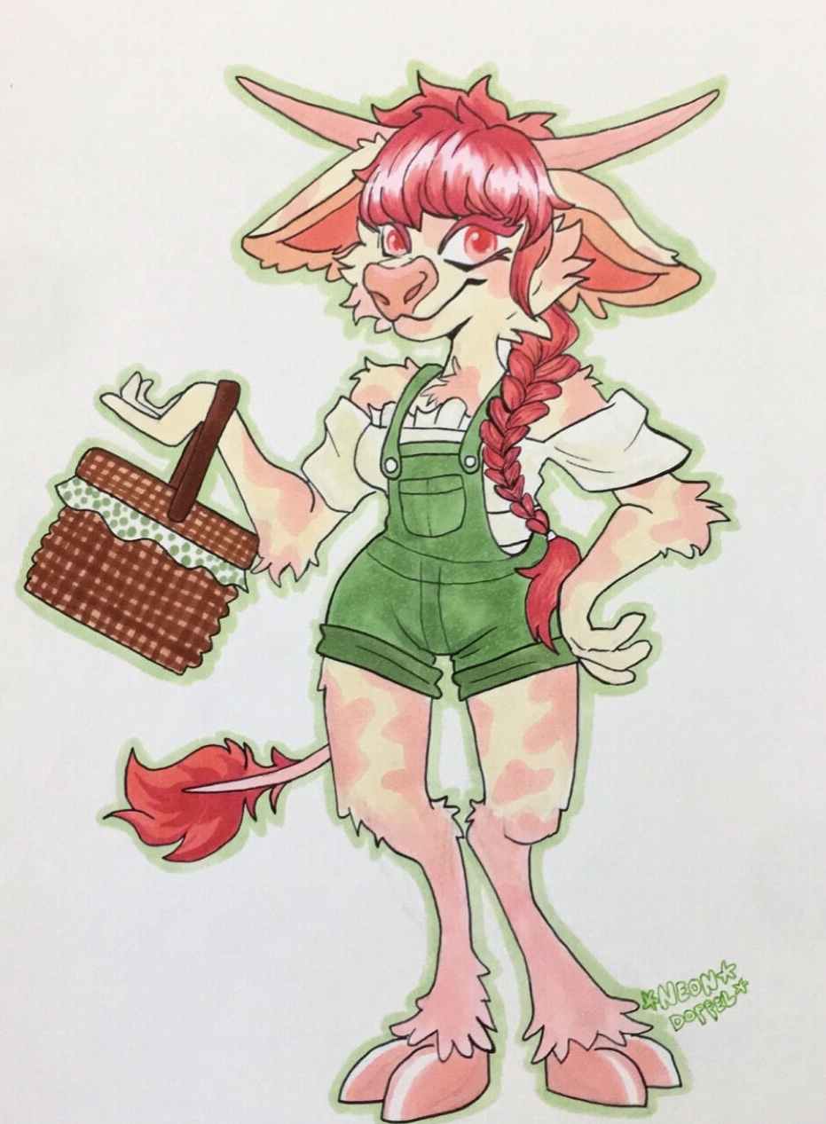 Strawberry cow adopt by Inkfang -- Fur Affinity [dot] net