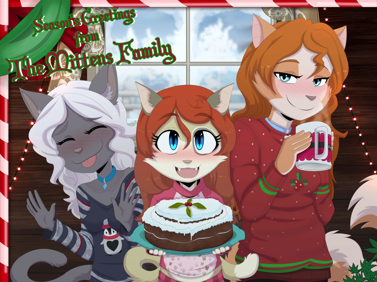 A Family Mittens Christmas Card (Art by KetzioGBB) by Neoshard -- Fur  Affinity [dot] net