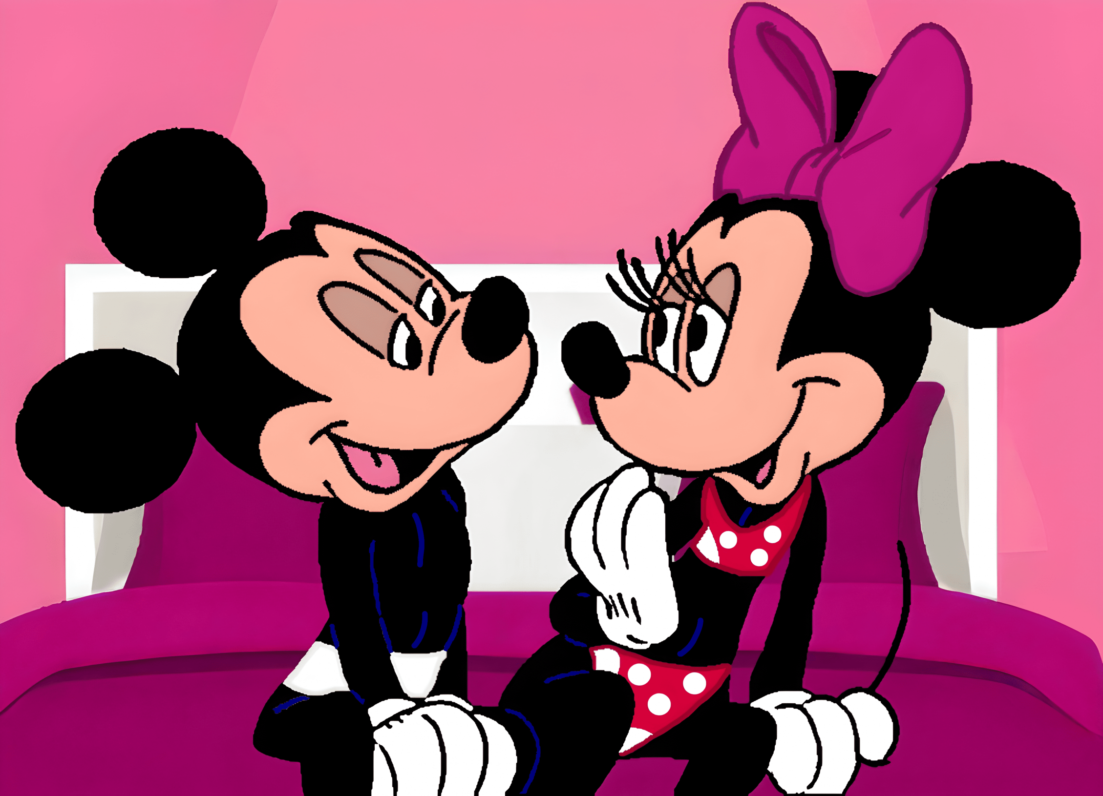 Mickey Mouse and Minnie Mouse prepare for sex semi-nude by NicholasClavier  -- Fur Affinity [dot] net