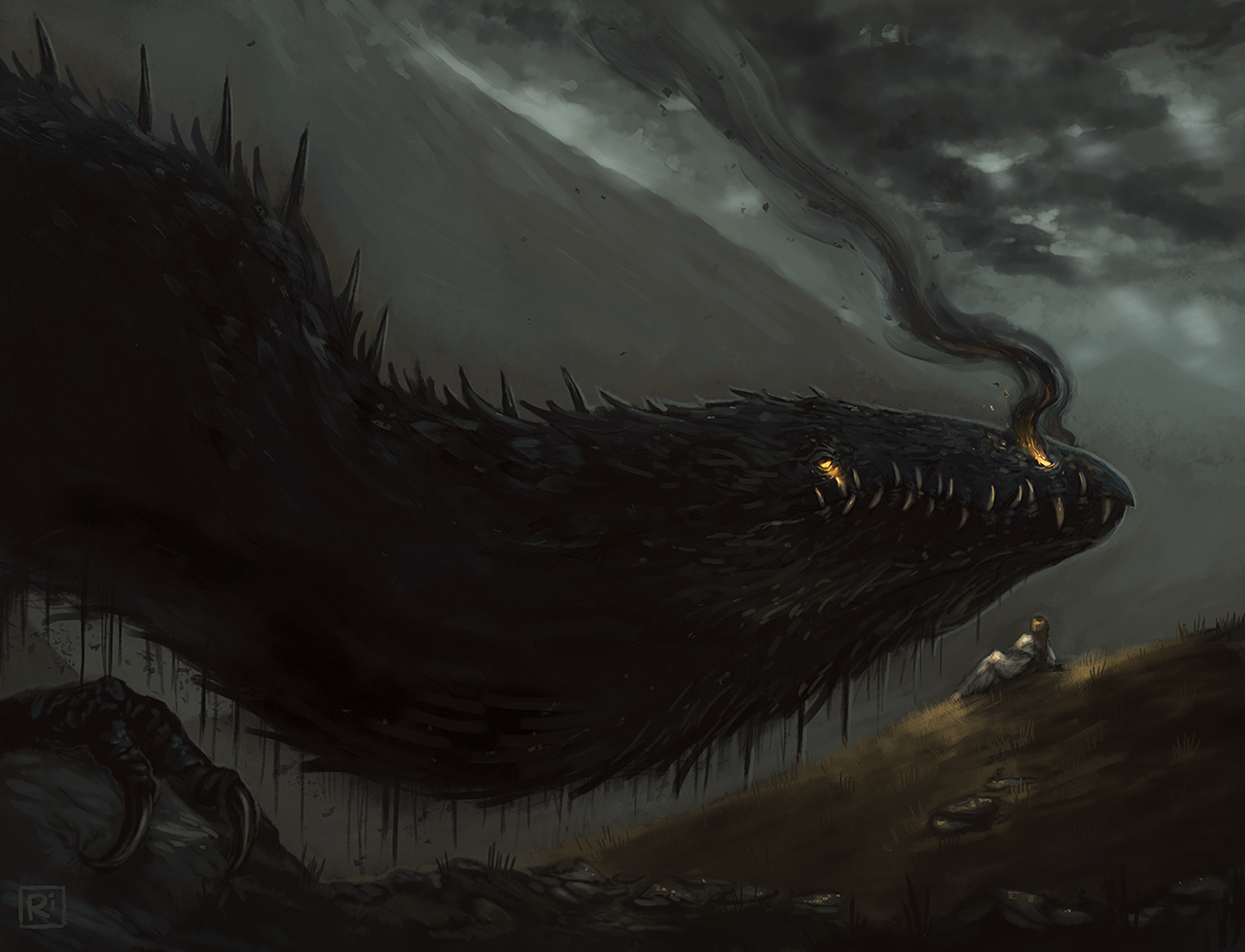 Glaurung og Niënor, []unawaringly she stared into the e…
