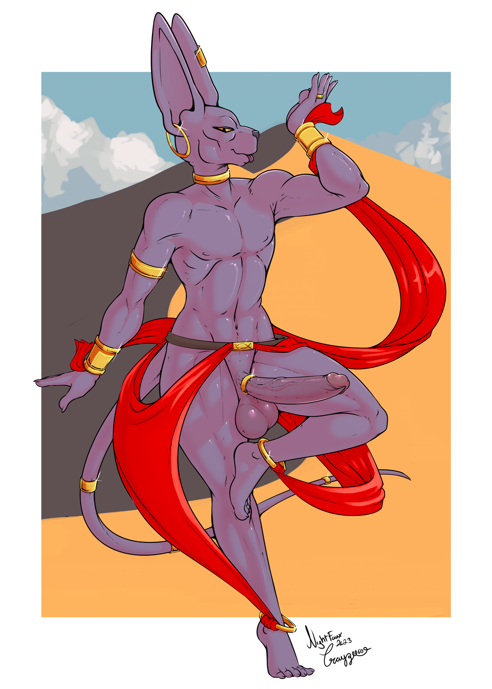 Rule 34 Accessory Anklet Anthro Armor Balls Beerus Big Ears Blep Bracers Cock Ring Dancing