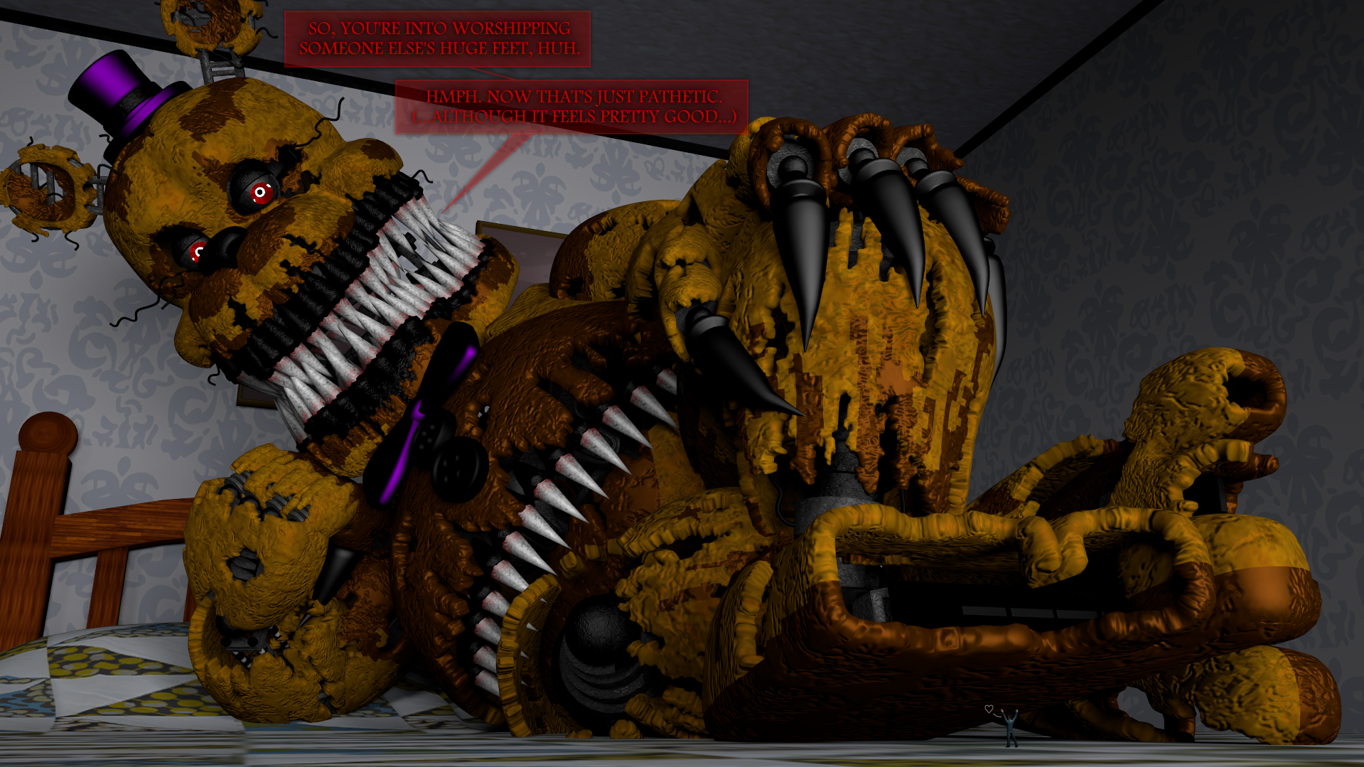 Nightmare Fredbear Metal Prints for Sale