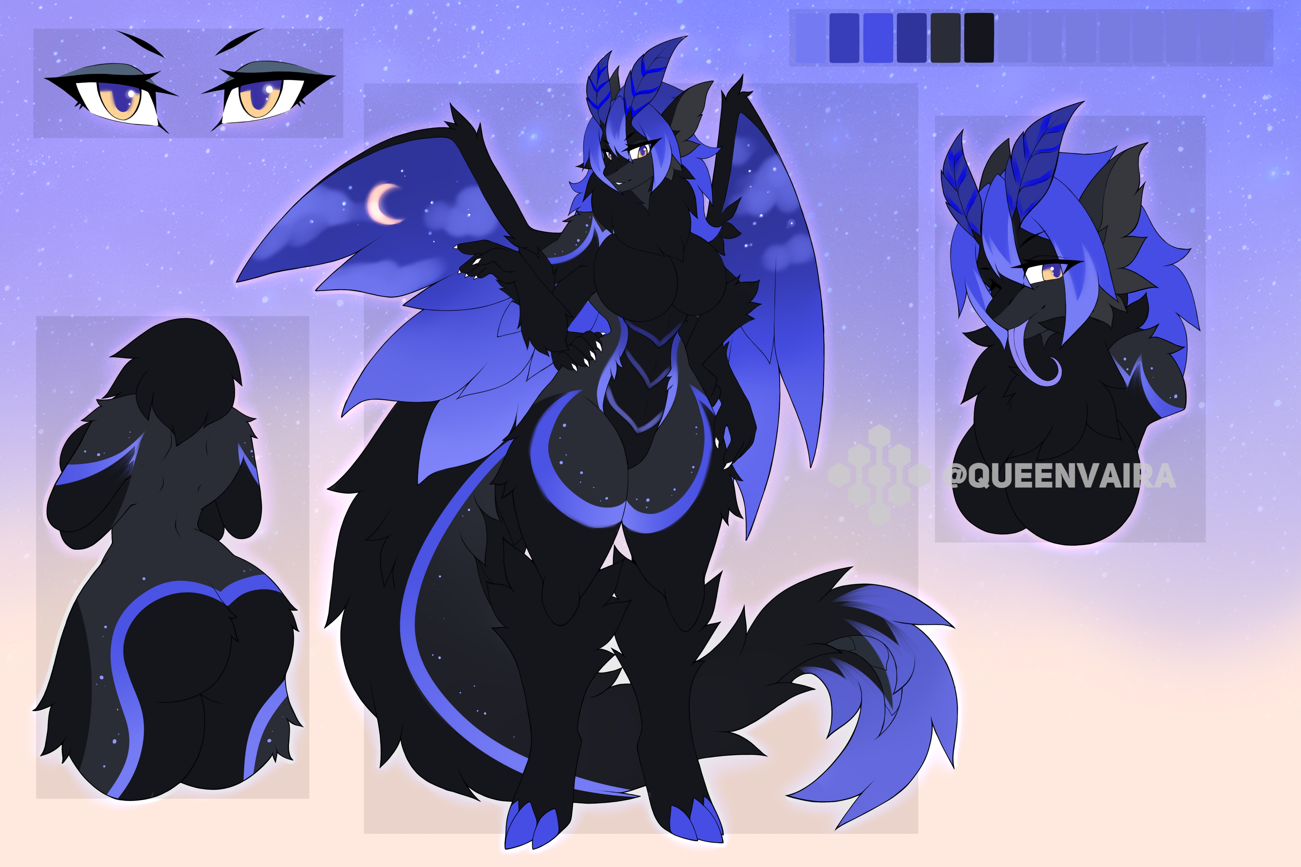 Lunala by NiteFire -- Fur Affinity [dot] net