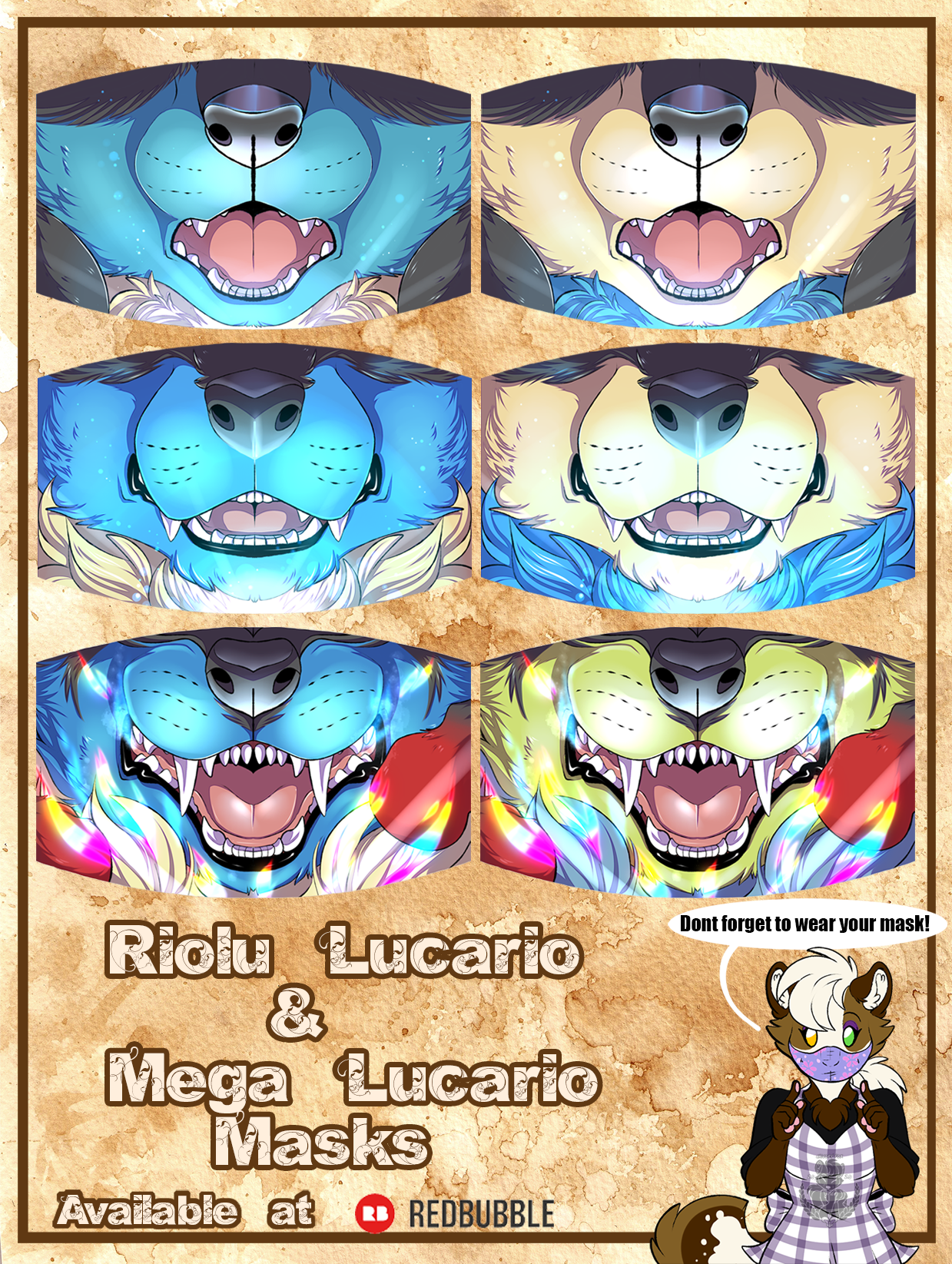 Podložka pod myš Pokémon Mega Lucario Riolu Anime Potisk pro hráče za 138  Kč - Allegro