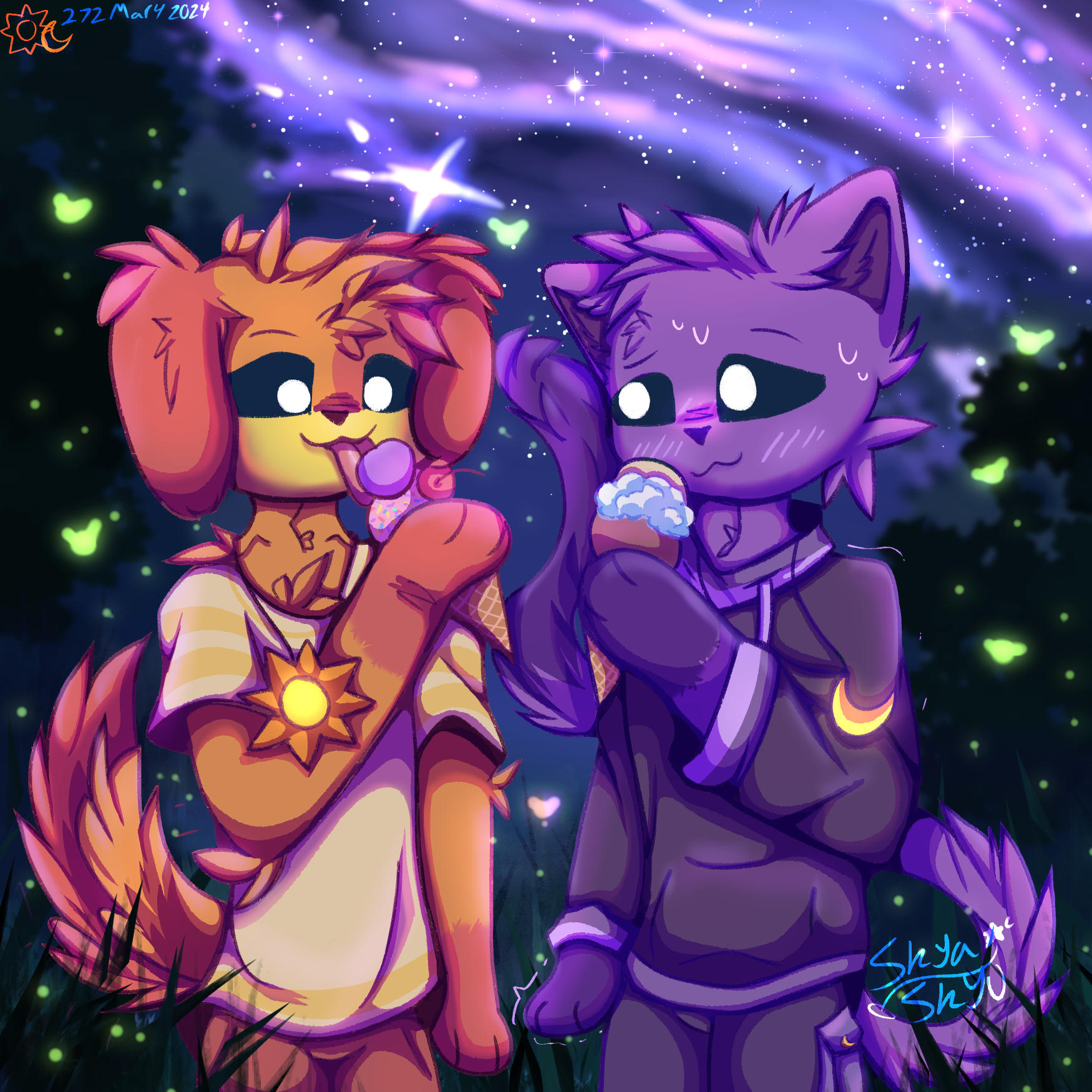 Night Walks With Ice Cream - Dogday x Catnap by NikuSkiae -- Fur Affinity  [dot] net