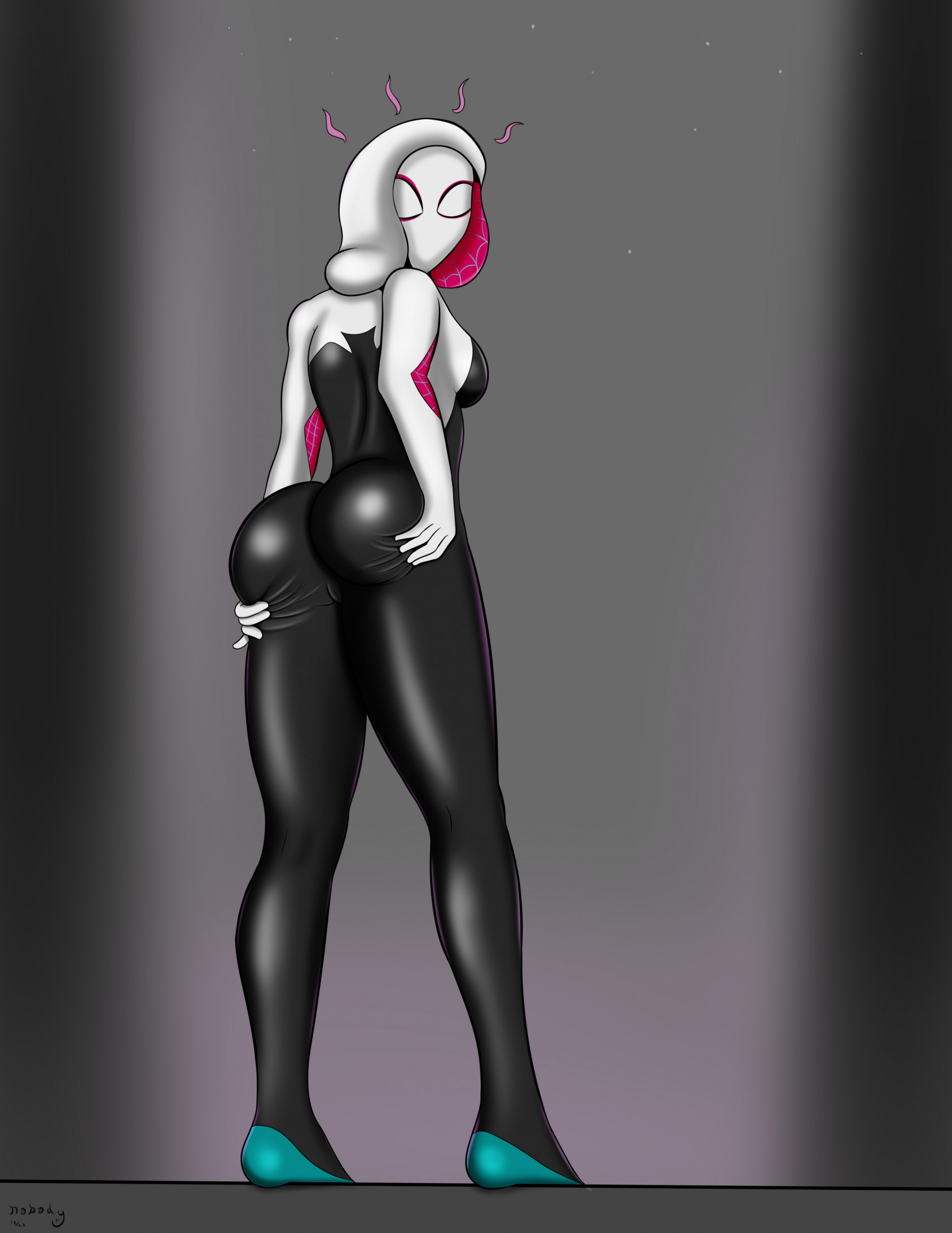 Day 207: Spider Gwen by NobodyDrawsDaily -- Fur Affinity [dot] net