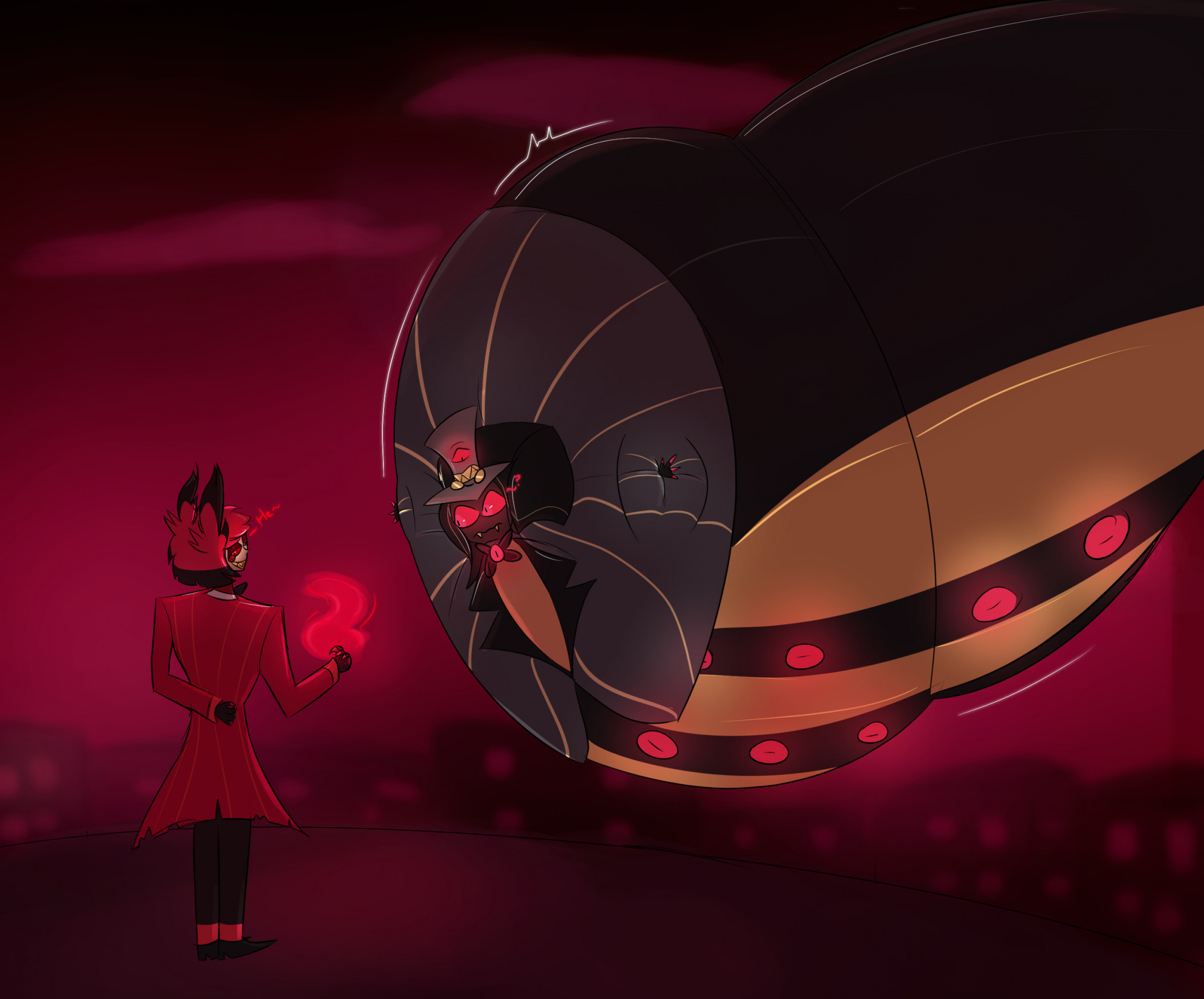 Alastor and Pentious balloon by noissses -- Fur Affinity [dot] net