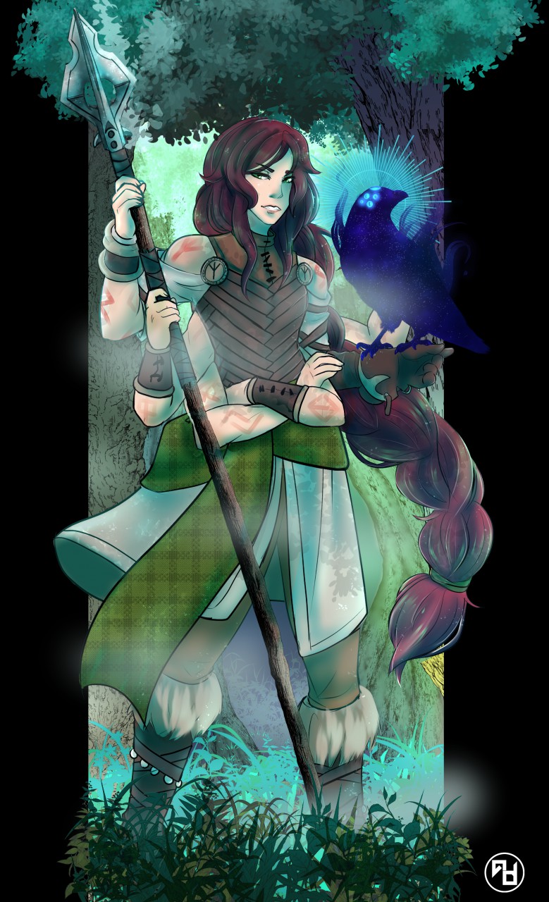 Female wildefire druid | Character art, Character design inspiration,  Pathfinder rpg