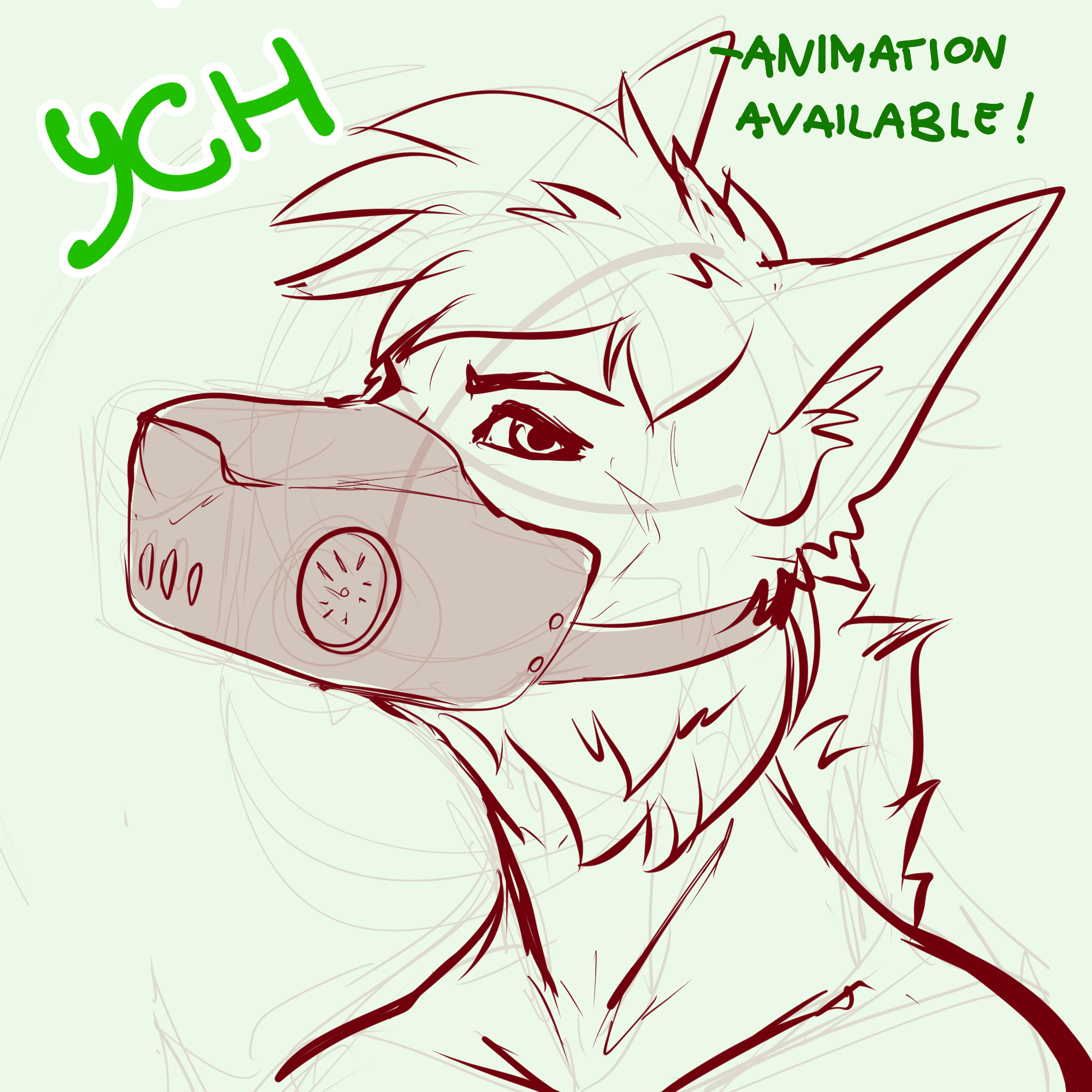 Bear wearing protogen mask - YCH.Commishes