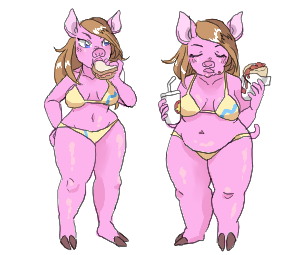 Kylee weight gain sequence part 1 and 2 by Nosferatu16 -- Fu
