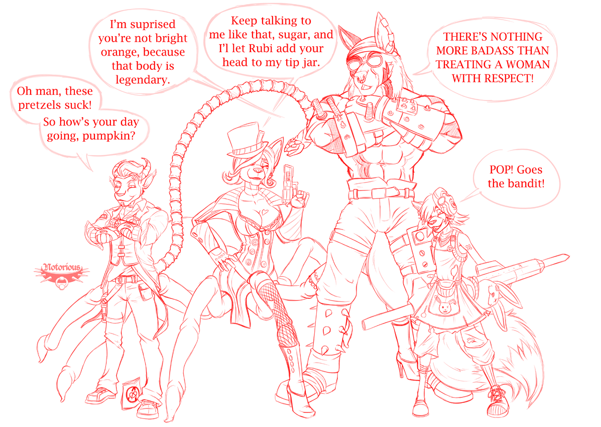 COM] Borderlands 2 - NPF (Sketch) by Notorious84 -- Fur Affinity [dot] net