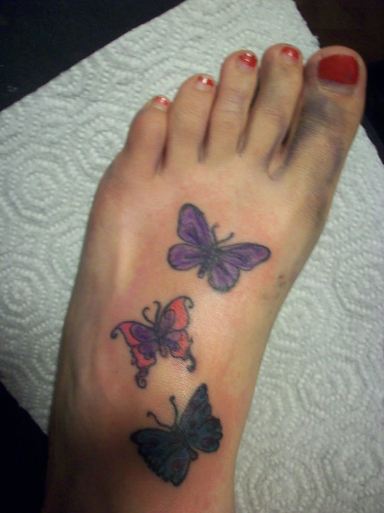 The Gallery Of Tattoo  Tattoos  Body Part Foot  Butterfly