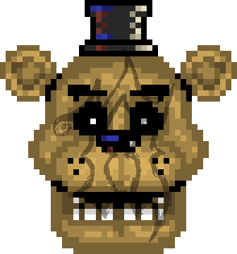 Fnaf 1 golden freddy pixel art