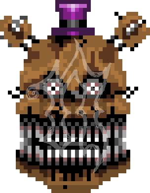 Five Nights at Freddys 4 - Nightmare Fredbear - Pixel art Art