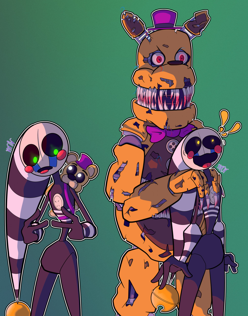 Puppet and Nightmare Fredbear by nr0r -- Fur Affinity [dot] net