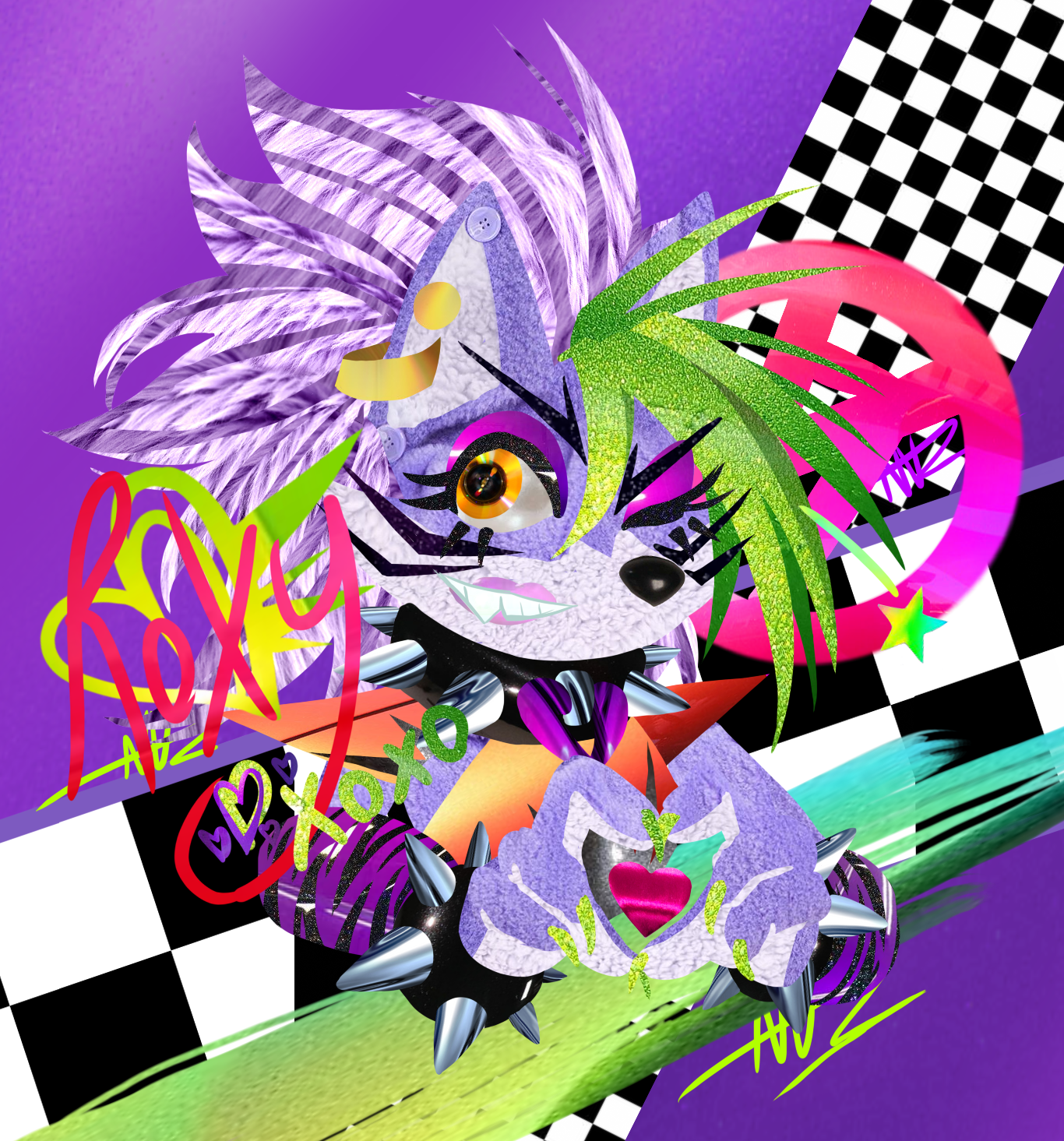 Roxy Style Experiment 1 - Cut-Out Collage Chibi by nvzblgrrl -- Fur  Affinity [dot] net