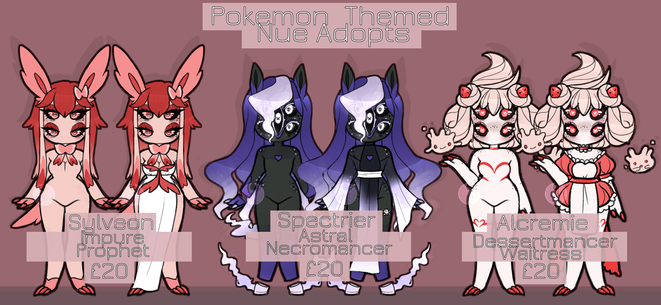 ♡ Pokemon Themed Nue Adopts || £20 ♡ by NykunAdopts -- Fur Affinity [dot]  net