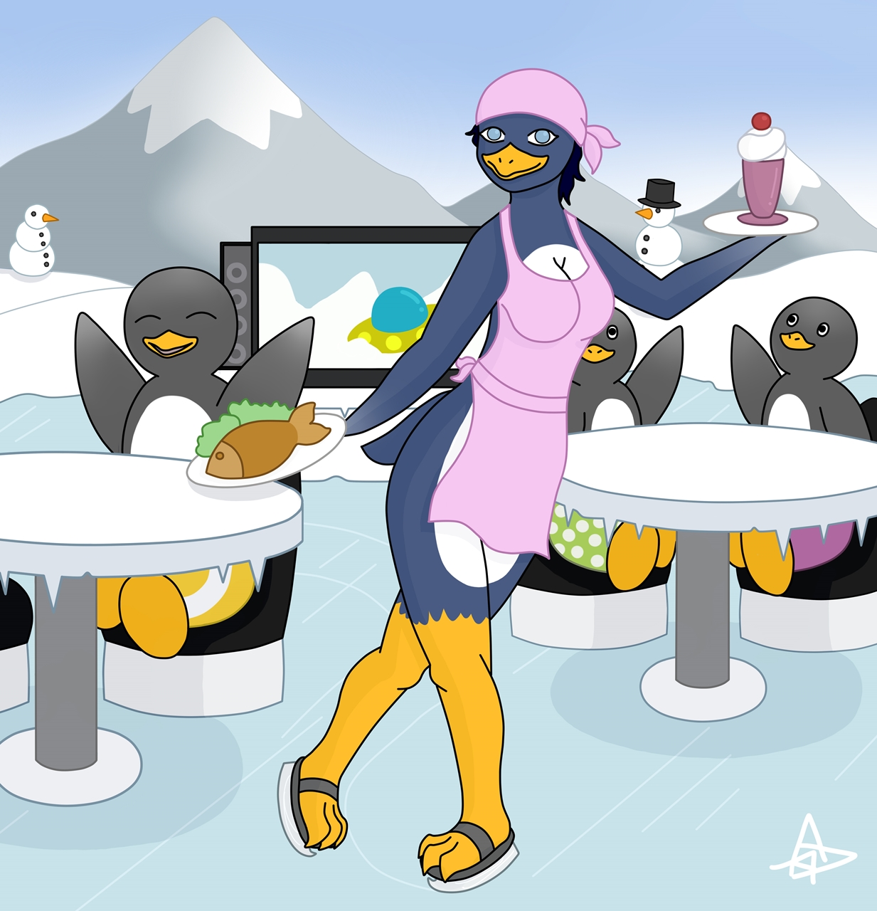 Penguin Diner in 2023  Penguin diner, Penguins, Diner