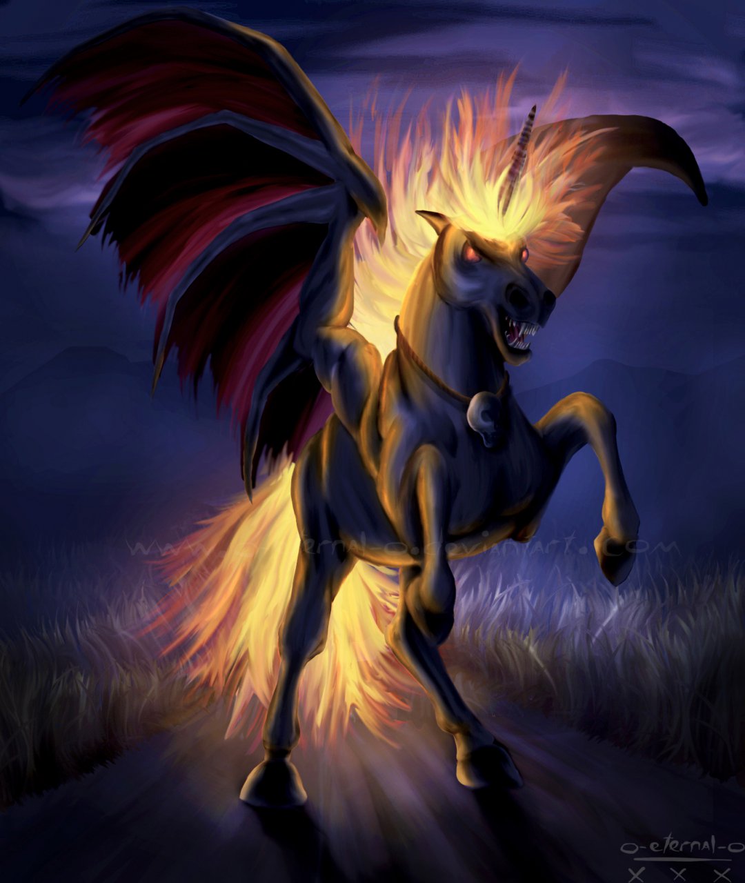 Огненный конь с крыльями