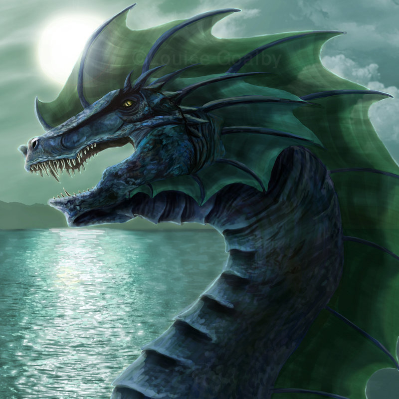 water dragon drawing