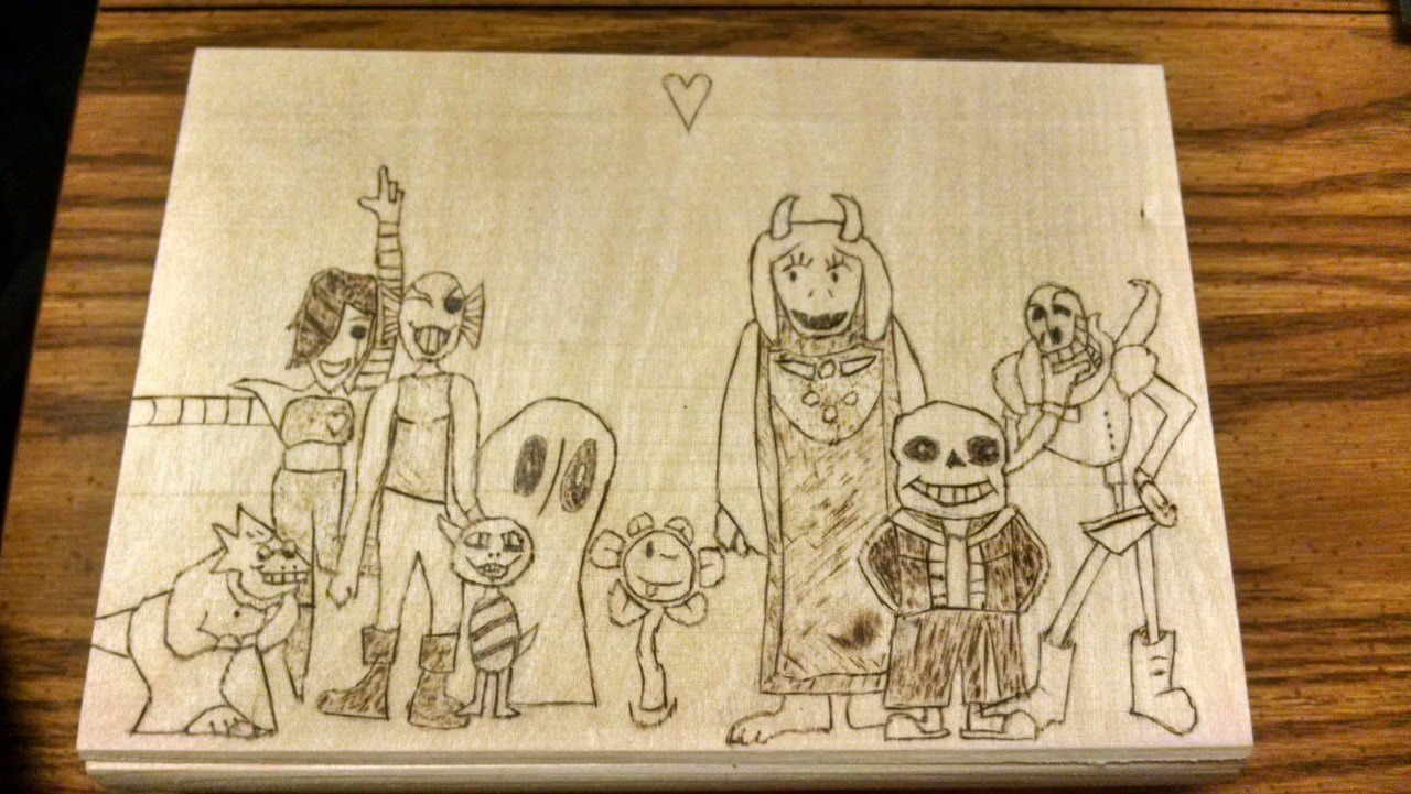 Another drawing of Undertale characters., Undertale