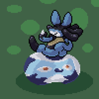 Shiny Lucario Pixel Art