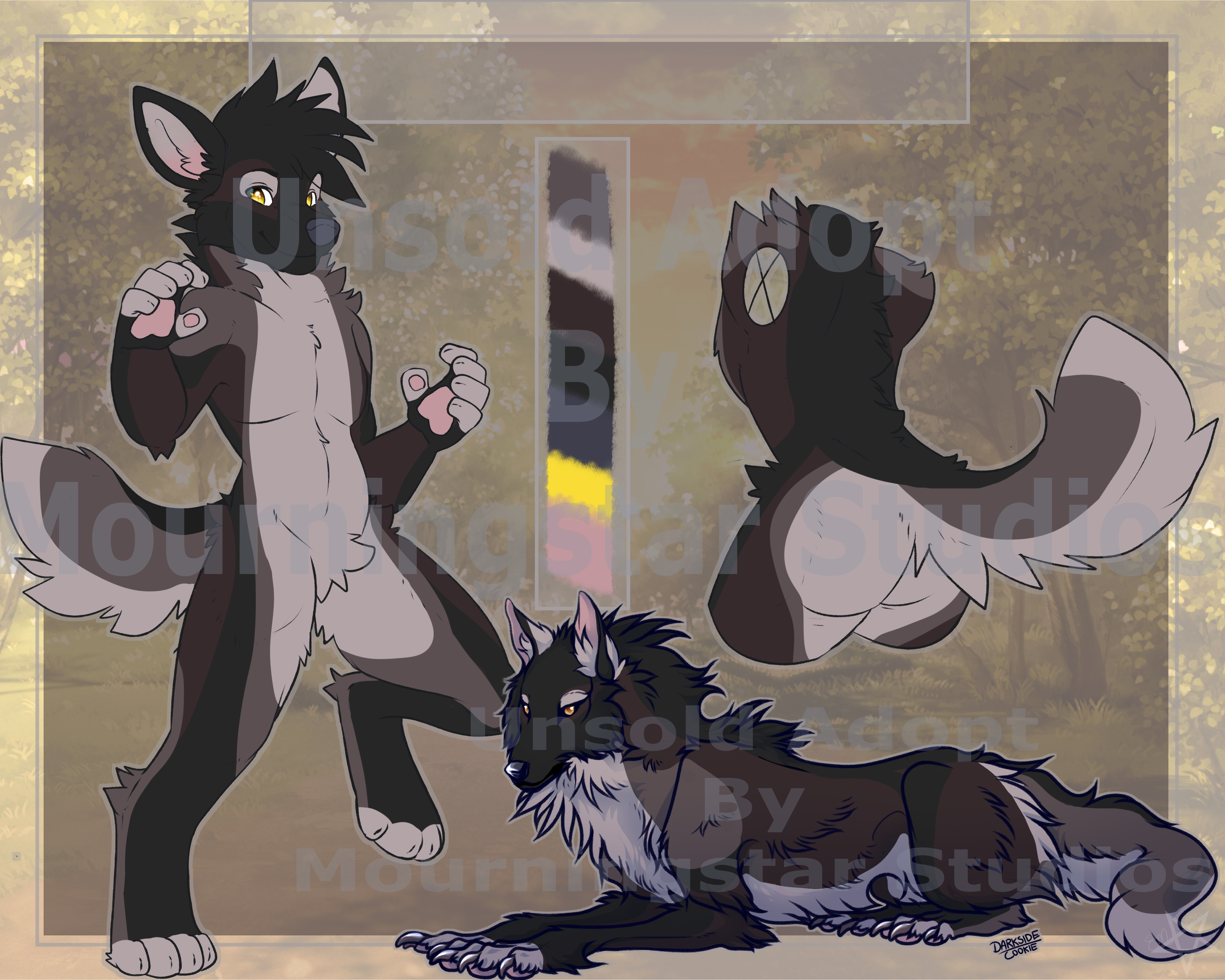 SOLD! Black Male Wolf ADOPT by octobersabbath -- Fur Affinity [dot] net