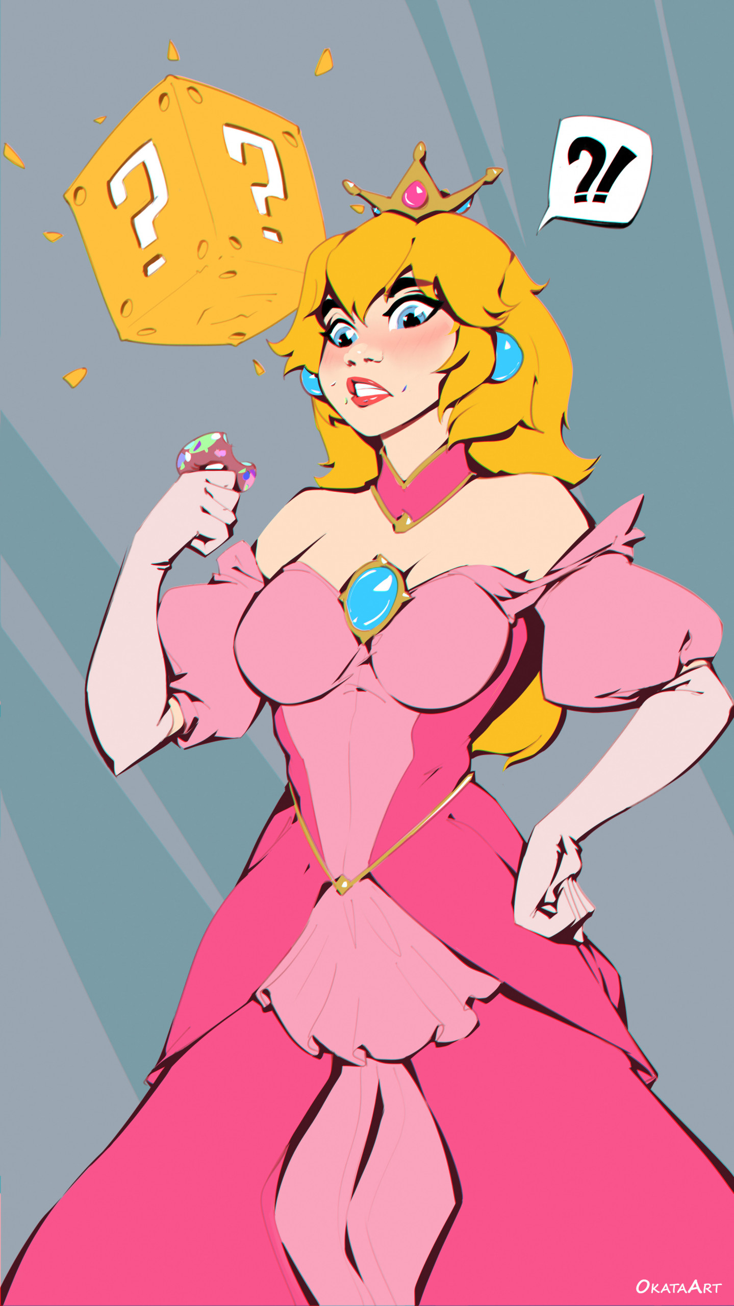 Princess Peach by OkatArt -- Fur Affinity [dot] net