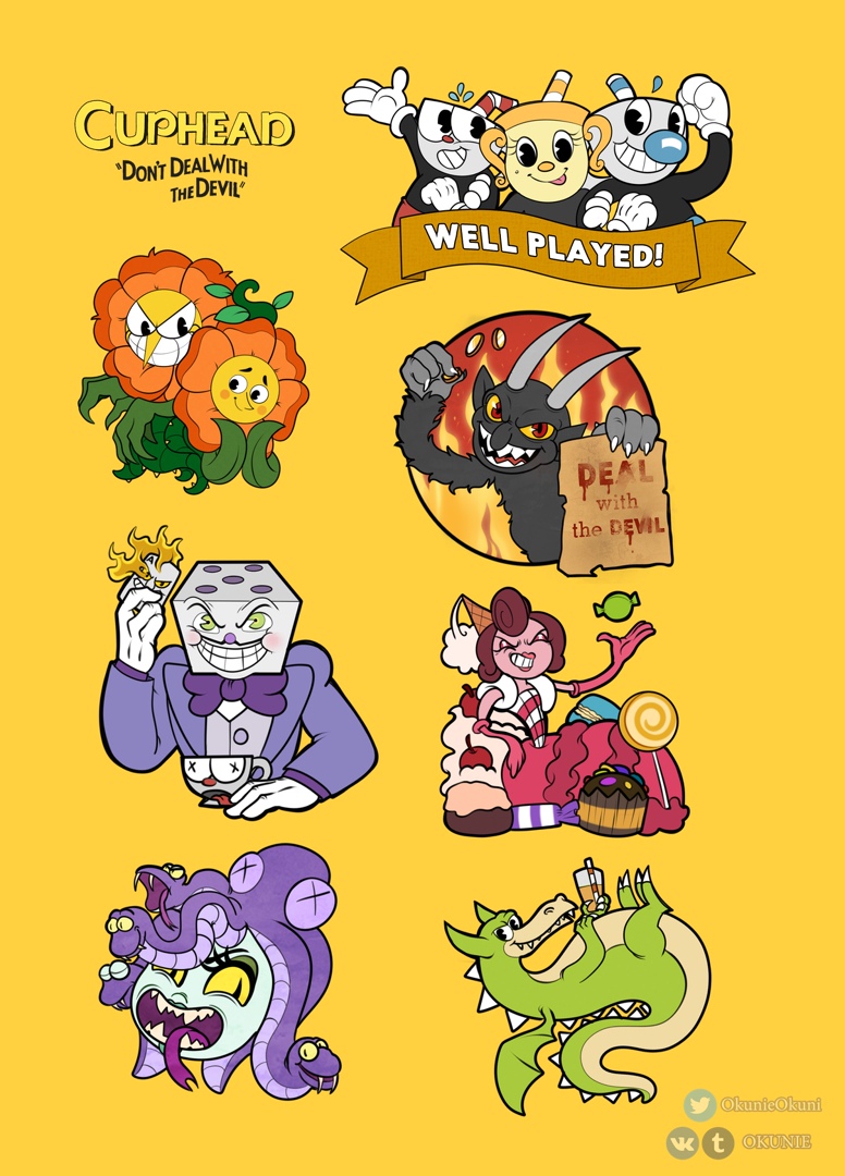 ms chalice - Cuphead And Mugman - Sticker