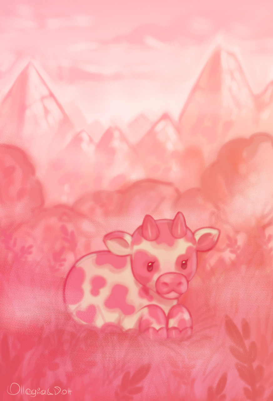 Cute Strawberry Cow Wallpaper APK for Android Download