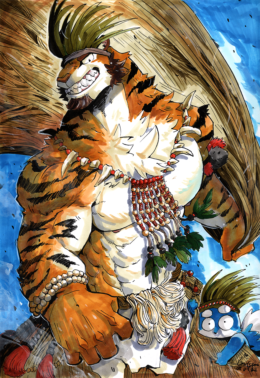 tribal tiger art