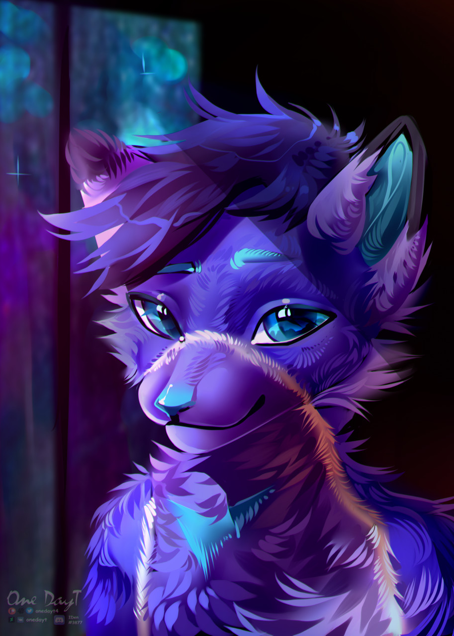 Furry art headshot