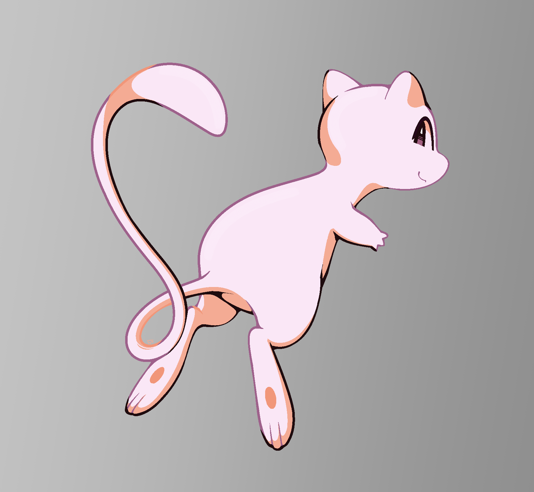 CUTE Mew, Pokemon Mew art transparent background PNG clipart